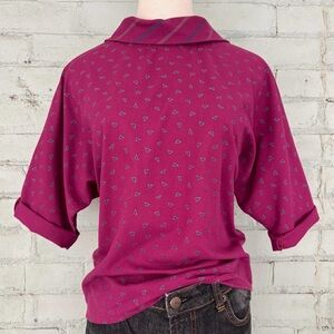Purple Geometric Patterned Top